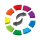 lagna360 logo, a circular colorful wheel shape